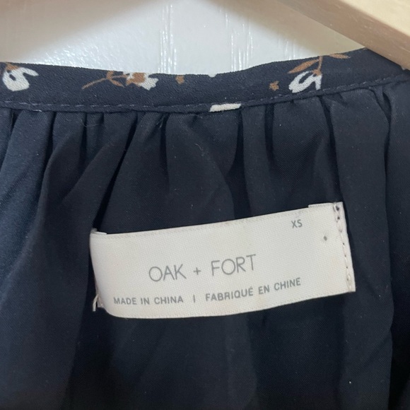 OAK+ FORT Navy Floral Dress - Picture 5 of 5